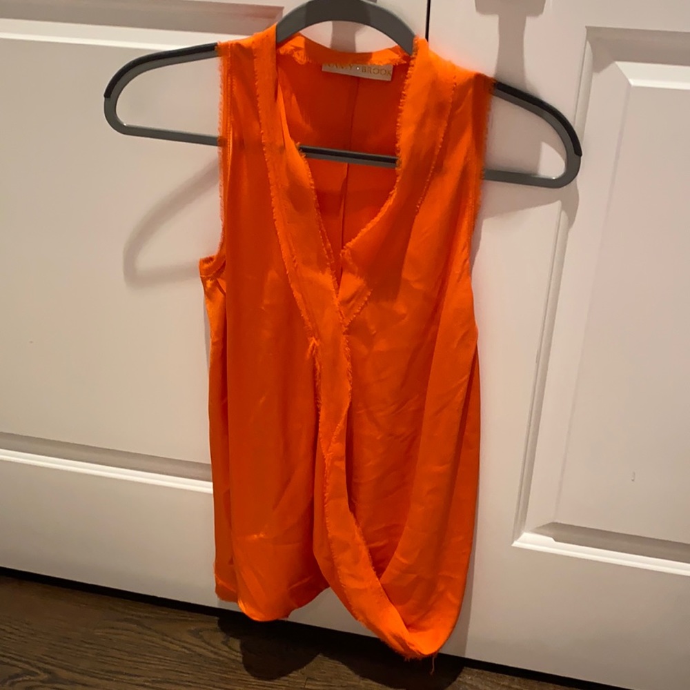 Ramy Brook orange silk top
